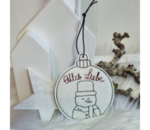 ADVENTSKALENDER 6. Dezember - 16 Anhänger Weihnachtskugeln Doodle